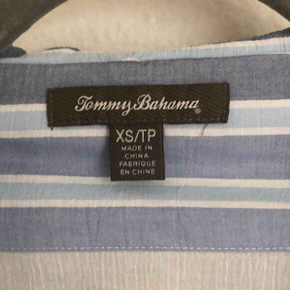 Tommy Bahama Porta Blue Striped Hooded Tunic -xs - Picture 4 of 10